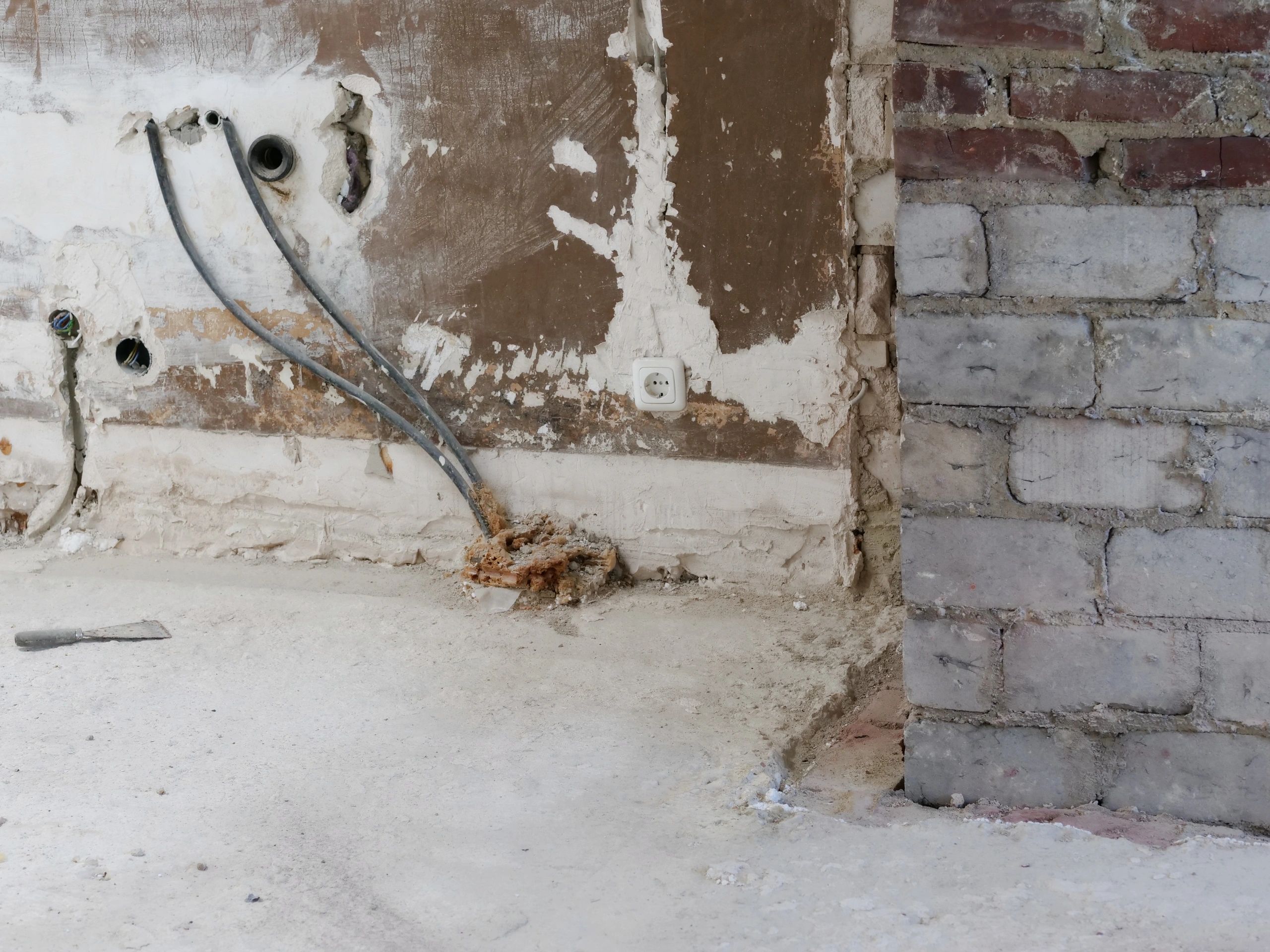 Emergency restoration work in progress inside an Arizona property