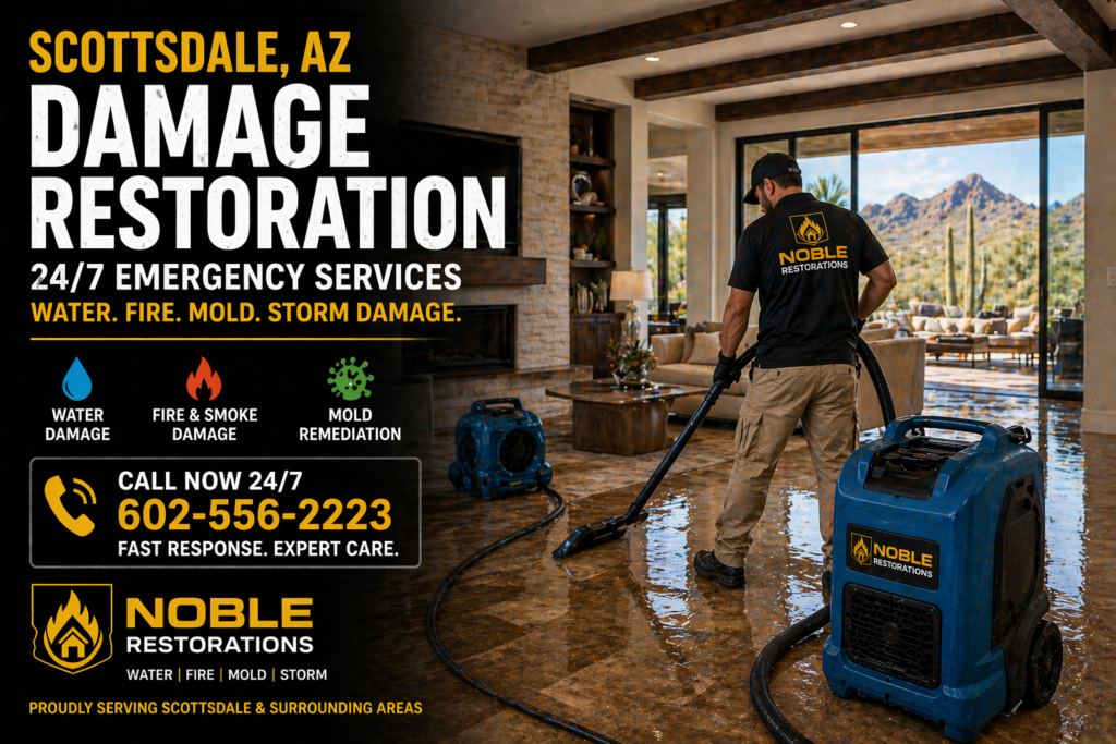 Damage Restoration in Scottsdale, AZ | 24/7 Water, Fire & Mold Cleanup Services